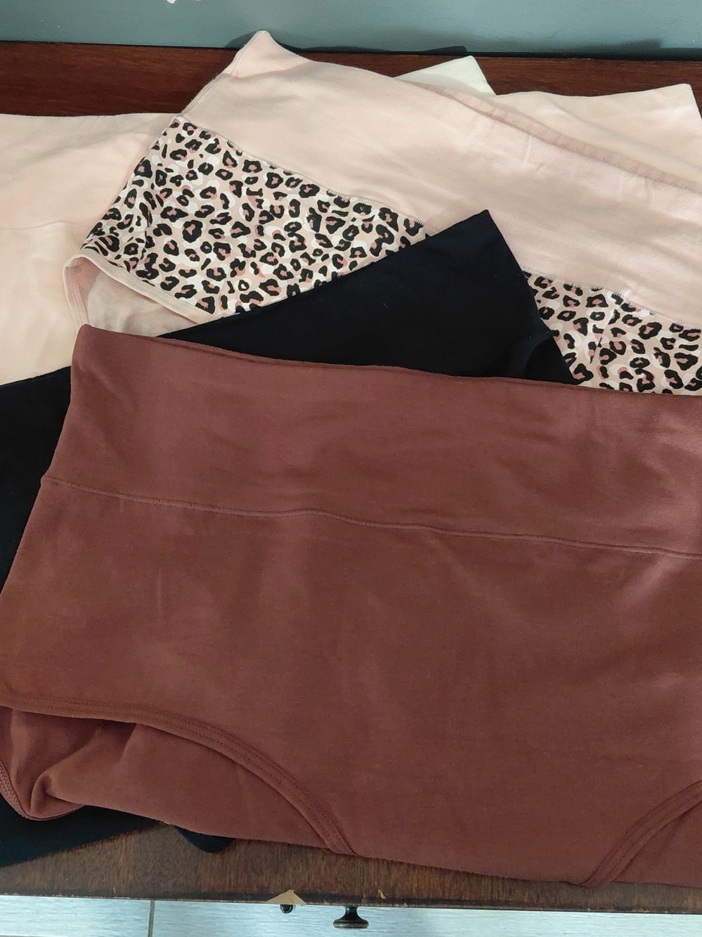 Womens Stretch Bikini Briefs - Pink, Black, Brown, Leopard- Pack of 3